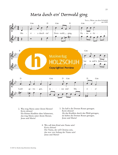 Maria durch ein Dornwald ging